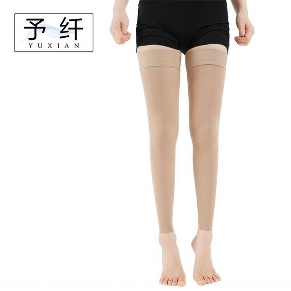 

foowq gel pressure long leg tube gel silica secondaryvenous anti-curl socks long silica nine-quarter socks silicone anti-slip wipn2, Black