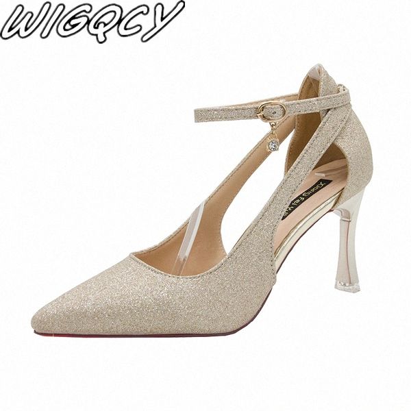 

2020 new summer women's high heels lady pumps classics slip on shoes women party shoes gold silver wedding shoes #yx4b, Black