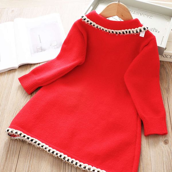 

lovely children's girl's 2020 little baby fragrance collar medium long sve princs wool drs g655l86vzkjb, Red;yellow