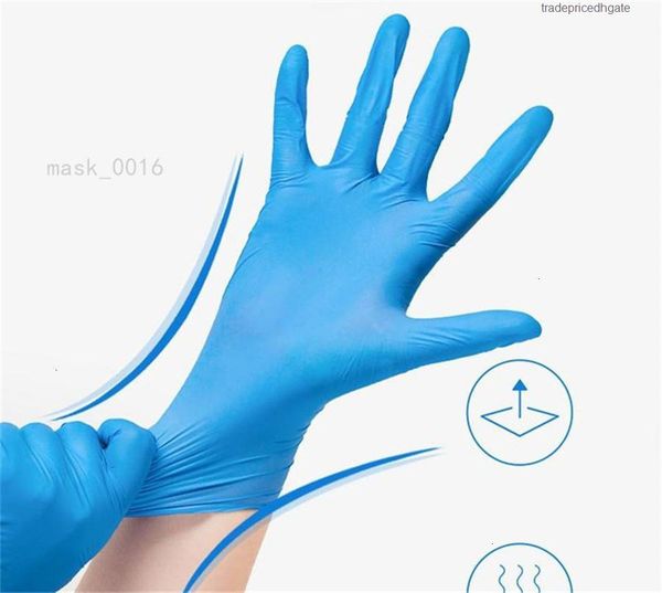 

factoryk0c8highly house 100pcs disposable nitrile gloves waterproof exam elastic protective glove dhl p4d
