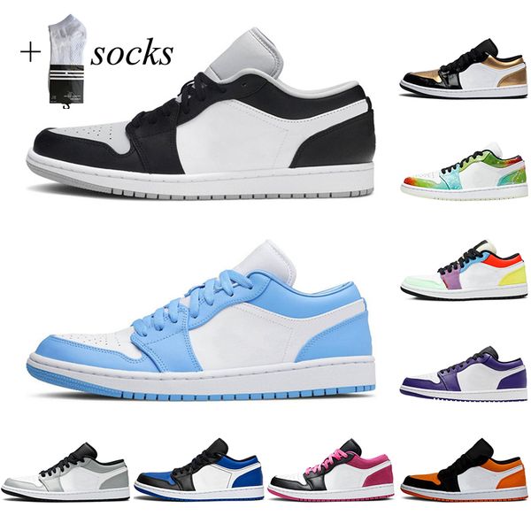 

with socks 1 basketball shoes 1s black white count purple obsidian green blue yellow red sports sneakers mens trainers size 36-45, White;red