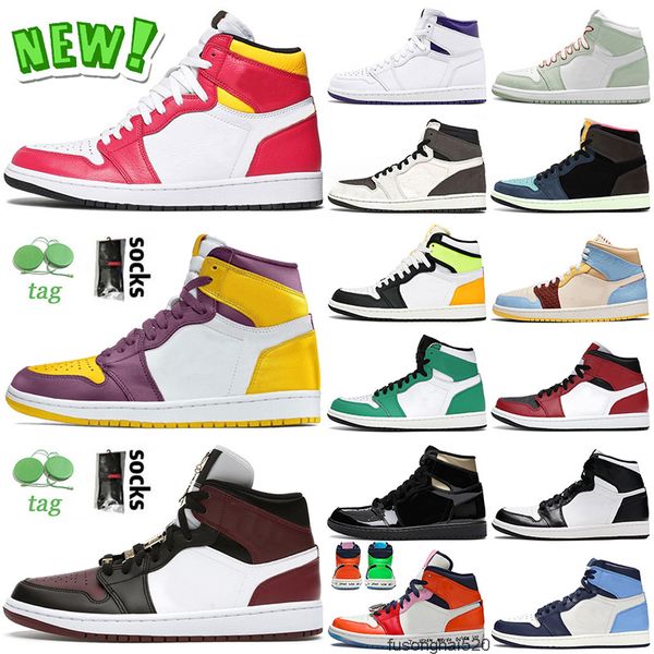 

jumpman 1 1s basketball shoes brotherhood light fusion red mid se black dark beetroot lucky green obsidian fearless seafoam mens women