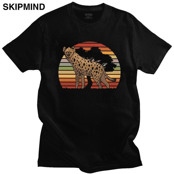 

streetwear animal safari hyena short sleeved printed african wildlife animal apparel sport hooded sweatshirt hoodie t shirt