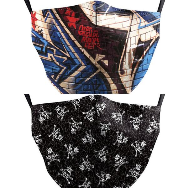 

men masks halloween digital designer print fashion masquerade party joker face blkv