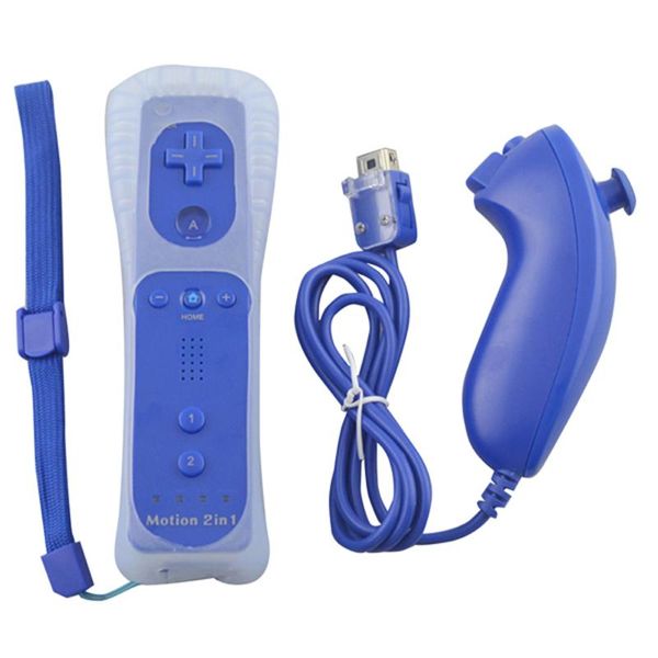 

game controllers & joysticks built-in motion plus remote and with silicone case hand strap for w-i-i