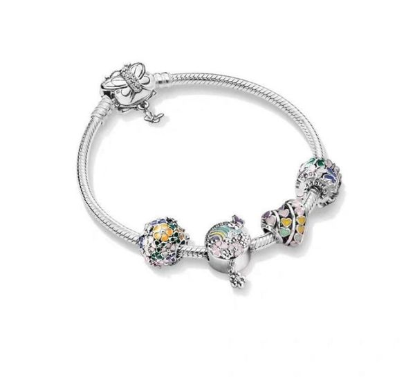 

suitable for pando butterfly bracelet women's bracelet jewelry accessories heart-shaped party f, Black
