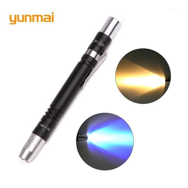 

flashlights torches pen light mini portable led 2000 lumens 1 switch mode for the dentist xpe white purple1