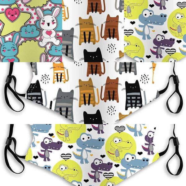 

pm2.5 masks with cartoon 2 kids face filters anti-fog haze dust protection reusable washabwtaz k9jm