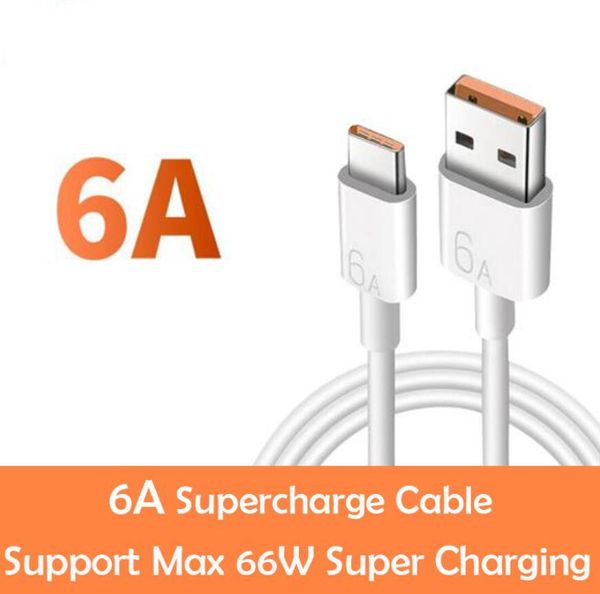 6A Typ-C-Kabel Schnellladung für Huawei 5A 66W Max Supercharge USB-C Datenkabel 40 P40 Pro