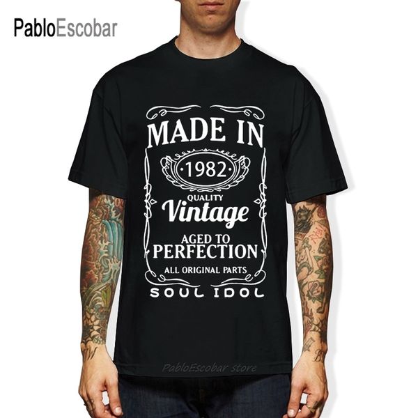 

урожай 1982 дизайнеры балахона 38 years old men хлопок с коротким рукавом camiseta марка одежда смешной новые тридцать восьмого день рождени