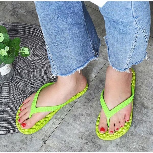 

summer women's slippers students fruit girl flip flops ladies flats slides comfort massage non slip beach shoes woman casual new #dm0f, Black