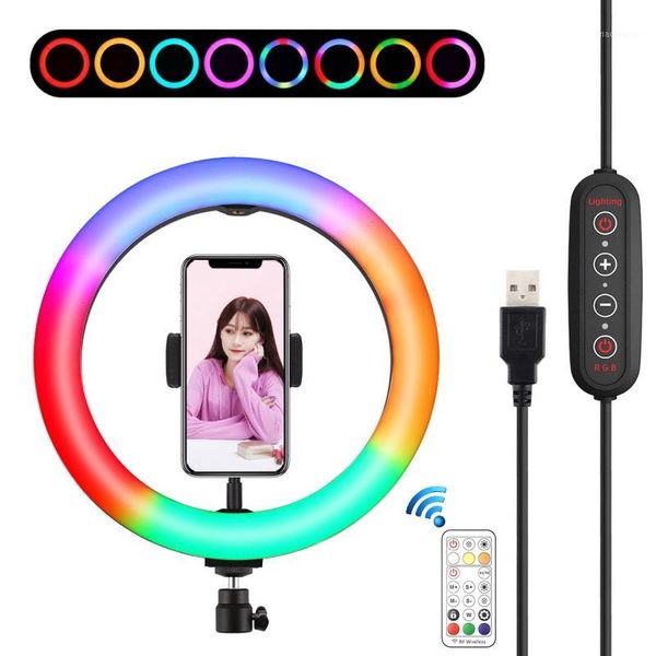 

flash heads puluz pu504b 10.2 inch led fill light remote control curved surface dimmable rgbw multi-color temperature ring for vlog1