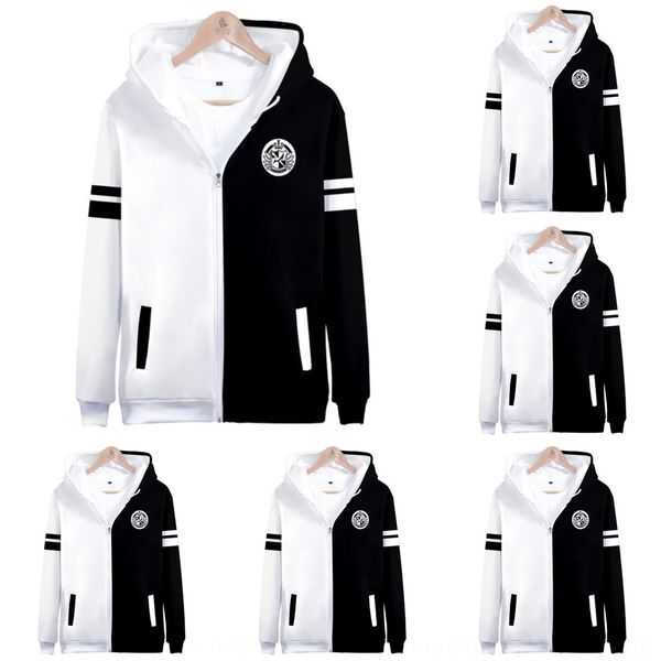 

y5smf bullet on breaking black sleeve white sweaterlong cos animation men and women's sweaterhoodie coat sweater bear and zipper hoodie