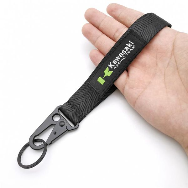 

перевозка груз падения 1pcs ремень материал ключ ремень мотоцикл брелок для ninja н2га нейлоновой ткань keychain вышивки, Silver