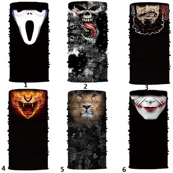 

multi-function magic headscarf seamless printing funny 3d outdoor sunscreen windproof mask wash towel 6 styles