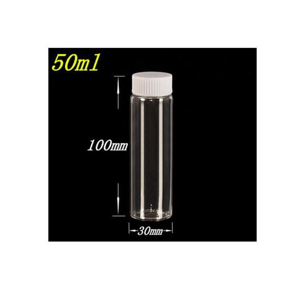 

30x100x21mm 50ml glass bottles with plastic cap transparent empty bottles jars cosmetic containers 24pcs 30x100x2 bbyxlw