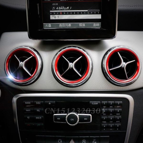 

xlc car styling, air condition air vent outlet ring cover trim decoration for mercedes benz a b class cla gla180 200 220 260 amg accessories