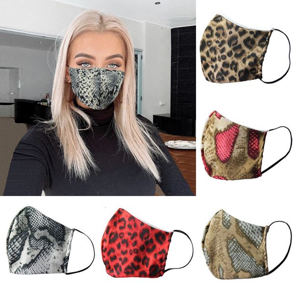 

double 9 leopard masks face printed colors layer anti dust washable riding cycling outdoor mouth covers ooa8043