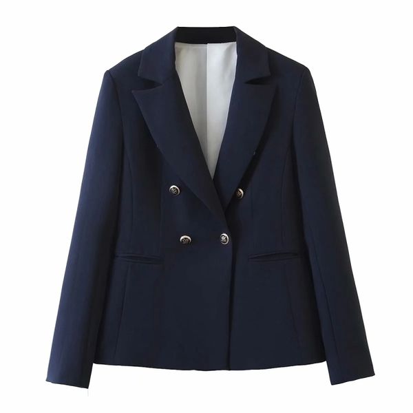

2021 new casual duplo breasted navy blazers moda senhoras elegante terno jaquetas do vintage feminino ternos meninas chique nmnn, White;black