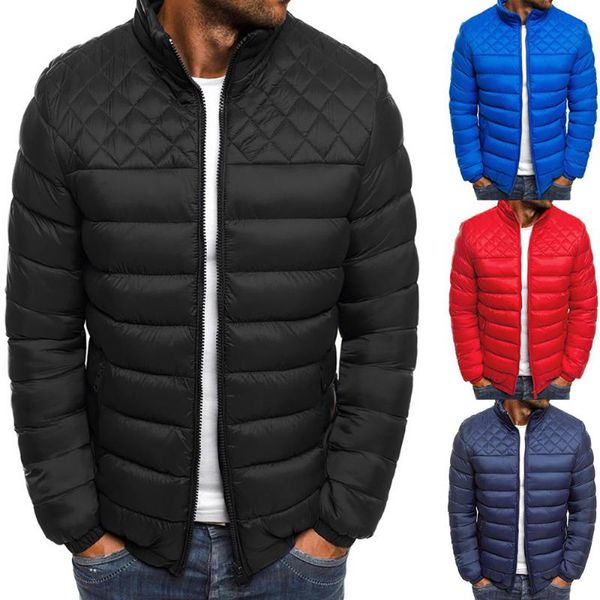 

running jackets loozykit 2021 winter men's coats warm thick male padded casual hooded parkas men overcoats mens brand clothing 3xl, Black;red