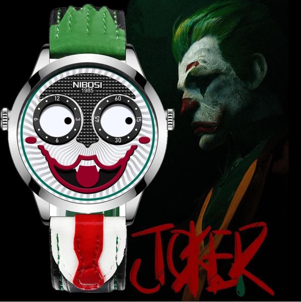 Yeni Nibosi Marka Lüks Rusya Joker Saatler Erkekler Moda Kişilik Kuvars İzle Erkekler Sınırlı Sürüm Saatı Reloj Hombre