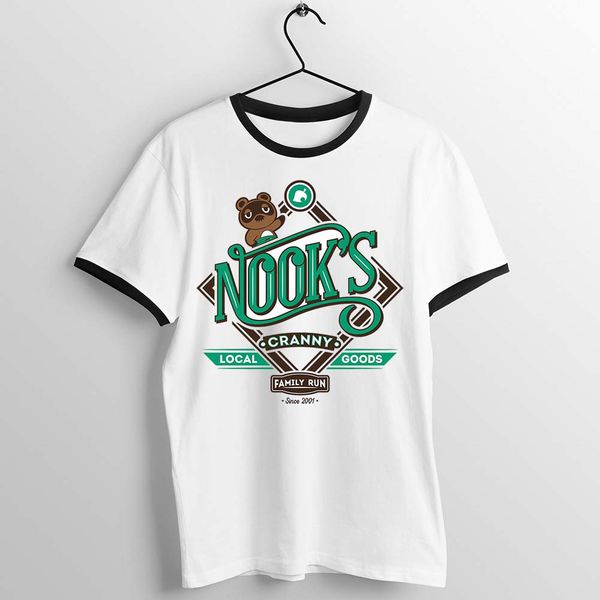 

black trim t shirt tom nook animal crossing artwork printed tee sport hooded sweatshirt hoodie