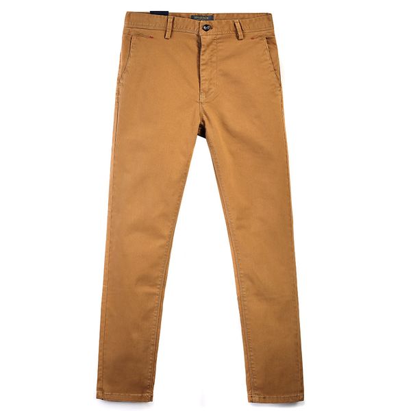 

2021 new of fine cotton men classic thin fashions male fitting long trousers quality men's clothing f43 6hos, Black