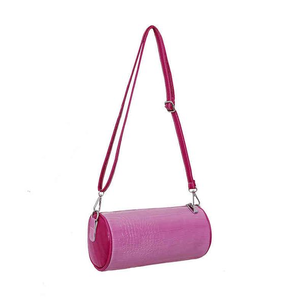 

2021 new personality retro ladi shoulder bag cylinder drum bag lady msenger bag large capacity multifunctional handbag