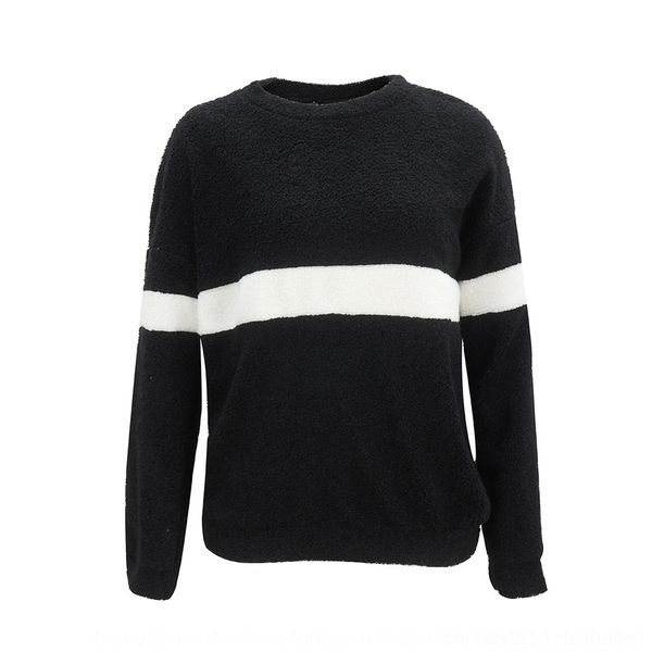 

q92lw women's 2019 autumn and sleeve winter sleeve striped stitching sweaterwomen's striped autumn and long long winter 2019 stitc, Black