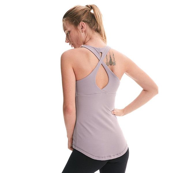 

gym clothing yoga sports vest women underwear with chest pad fitness sport workout running top, White;black