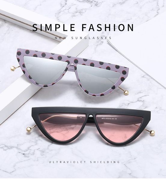 

sunglasses 2021 cat eye women female sun glasses eyewear eyeglasses plastic frame wave point uv400 shades fashion driving, White;black