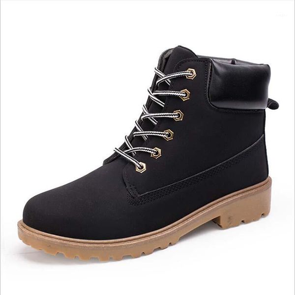 

boots autumn and winter men's trend fashion comfortable non-slip wear-resistant artificial pu high men's1, Black