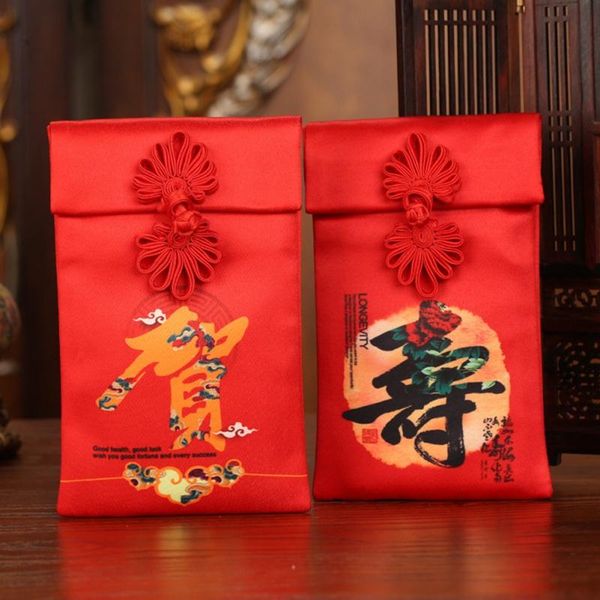 

llychinese new year cloth red envelope with bless portable red packet chinese style bag for wedding spring festival11