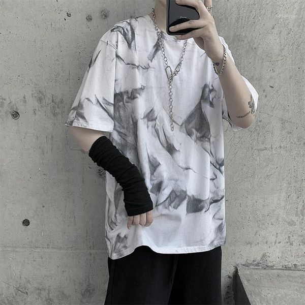 

t shirt for men funny summer five half-sleeve shirt loose short-sleeved t-shirts for men and women streetwear one piece1, White;black