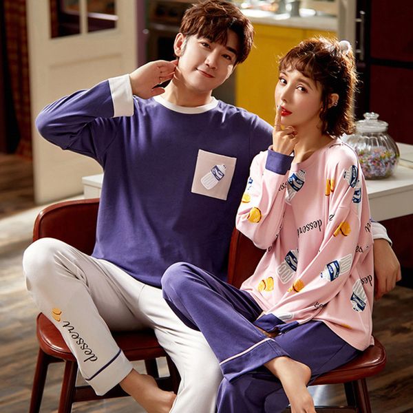 

2021 new style women's autumn spring pajama set plus size sleepwear female printing o neck long sleeve sweet nightwear ladies h6un, Black;red