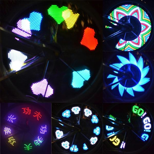 

bike lights 32 led bicycle wheel light colorful rainbow bikes signal lamp luces for night riding cycling fixed on spoke
