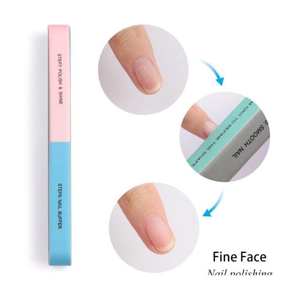 

2 pcs/set nail spong files professional file 7 sides sanding buffer block nail buffer for nail polishing manic qyllco