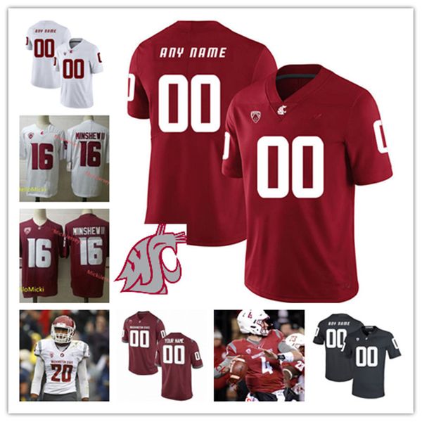 

custom washington state cougars football jersey gunner cruz halid djibril jouvensly bazil peni naulu abraham lucas washington state jersey, Black