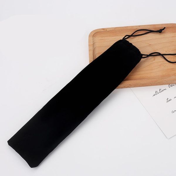 

storage bags 1pcs metal straw spoon fork resuable bag pouch chopsticks tableware clean brush