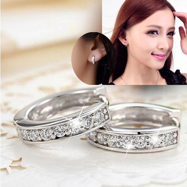 

роскошный новый кристалл циркон серьги серебра способа цвет ювелирных изделий элегантный rhinestone серьги стержня для женщин женский brinco, Golden