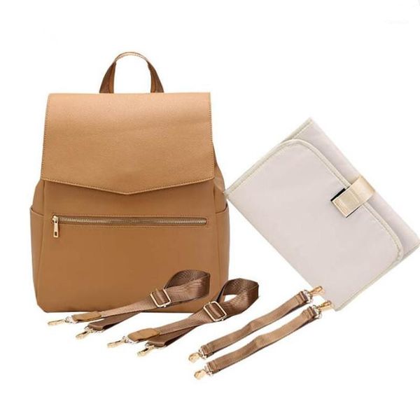

diaper bags pu leather backpack baby bag nappy maternity mommy infant for babies care organizer hanging tote change pad1