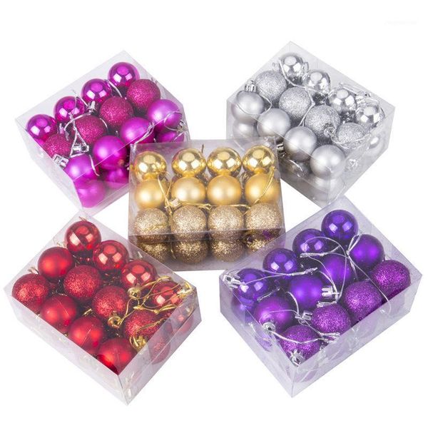

24pcs plastic christmas tree xmas balls decorations baubles party wedding ornament candy color christmas ball ornaments1