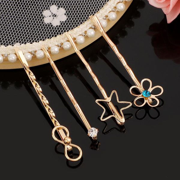 

fashion hair accessories for women girls hair clips gold bobby pins star heart butterfly rhinestone hair pins hairpins barrette bbyeyq, Black;brown