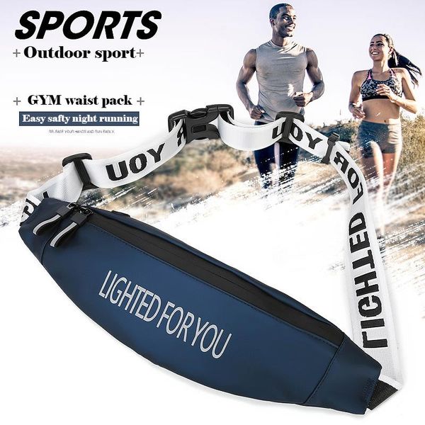 

new sport night running waist fanny pack waterproof out-door crossbody shoulder bags strap sling chest packs reflective safty