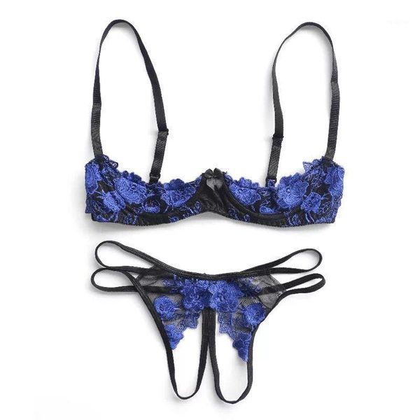 

lingerie floral transparent thin cup open bra brief ladies temptation eylash lace night underwear bra and panty set1, Red;black