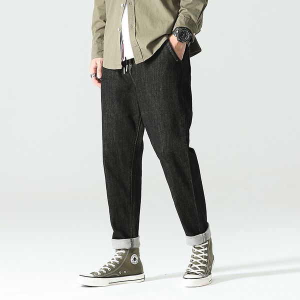 

spring 2021 new matte men's stretch black denim pants, Blue