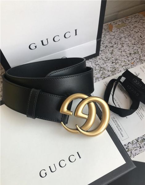 

2020t mens original belts fashion men/women belt big gold buckle genuine leather black cowhide cd belts, Black;brown