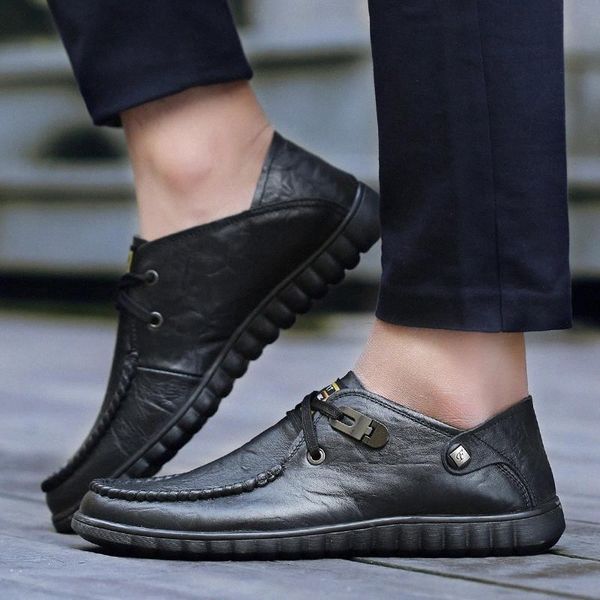 

loafers men flats fashion genuine leather shoes business men shoes slip on men shoes man casual driving loafers #vg1e