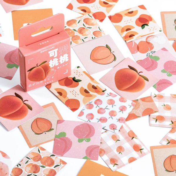 

46 pcs lot cute peach stickers for car luggage suitcase decor toys for children computer notebook diary album stationery sticker wmtadi