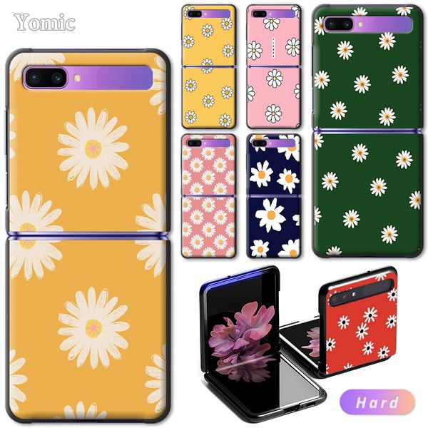

жесткий чехол для samsung galaxy z флип 6,7" black мобильный телефон сумка обложка daisy flower zflip 5g pc сегментированные защиты оболочки